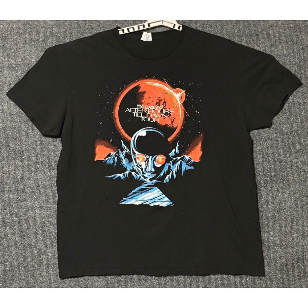 The Weeknd After Hours Til Dawn Tour 2022 T-Shirt Black Graphic Mens L Delta